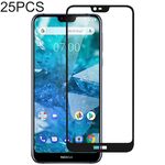 Pellicola proteggi schermo in vetro temperato Full Glue da 25 pezzi per Nokia 7.1