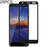 Pellicola protettiva per schermo in vetro temperato con colla piena da 25 pezzi per Nokia 3.1