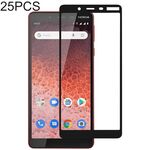 Pellicola proteggi schermo in vetro temperato Full Glue da 25 pezzi per Nokia 1 Plus
