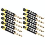 10 PCS TC202 6.35mm Adattatore audio per saldatura mono suono placcato oro (giallo)