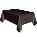 Tovaglia di plastica usa e getta Tinta unita Matrimonio Compleanno Festa Copritavolo Rettangolo Scrivania Panno per salviette (nero)