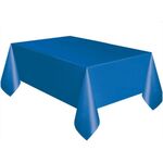 Tovaglia di plastica usa e getta Tinta unita Matrimonio Compleanno Festa Copritavolo Rettangolo per scrivania Panno per salviette (blu)