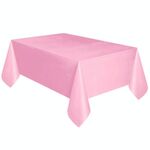 Tovaglia di plastica usa e getta Tinta unita Matrimonio Compleanno Festa Copritavolo Rettangolo Scrivania Panno per salviette (rosa)