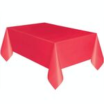 Tovaglia di plastica usa e getta Tinta unita Matrimonio Compleanno Festa Tovaglia Rettangolare per scrivania Panno per salviette (rosso)
