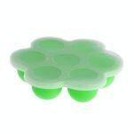 2 PCS 7 Griglia Contenitore per alimenti per neonati Frutta per neonati Contenitore per latte materno Contenitore per congelatore Cassetto per frutta e verdura (verde)