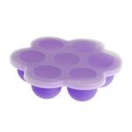 2 PCS 7 Griglia Contenitore per alimenti per bambini Frutta per neonati Contenitore per latte materno Contenitore per congelatore Vassoio per frutta e verdura (Viola)