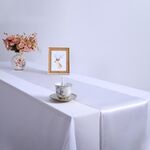 10 pezzi tovaglia in raso decorazione della tavola per la casa festa matrimonio decorazioni natalizie (bianco)