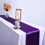 10 pezzi tovaglia in raso decorazione della tavola per la casa festa matrimonio decorazioni natalizie (viola chiaro)