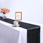 10 pezzi tovaglia in raso decorazione della tavola per la casa festa matrimonio decorazione natalizia (nero)