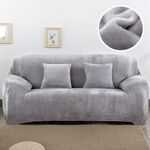 Copridivano in tessuto felpato Copridivano spesso Copridivano elastico per divano Non includono federa, specifica: 1 posto 90-140 cm (grigio)