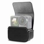 Mini custodia in pelle impermeabile custodia per il trasporto per DJI OSMO Action / GoPro / SJCAM / Xiaomi Mi Jia (nero)