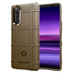 Custodia in TPU antiurto a copertura totale per Sony Xperia XZ5 (marrone)