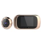 DD1 Campanello per fotocamera Cat Eye elettronico intelligente con schermo LCD da 2,8 pollici, supporto per visione notturna a infrarossi (oro)
