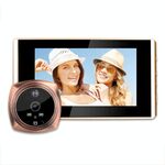 Schermo LCD a colori da 4,3 pollici Campanello digitale per porta Campanello per occhiello Spioncino elettronico per telecamera (oro)