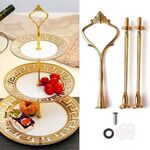 1 Set Dolci Caramelle Vassoio per cupcake Espositore per torta per feste di matrimonio Espositore per torta in lega di zinco dorato (oro)