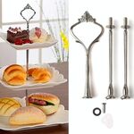 1 Set Dolci Caramelle Vassoio per cupcake Espositore per torta nuziale Espositore per torta in lega di zinco Tono dorato (Argento)