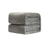 Coperta in flanella di ananas a rete tinta unita addensata Coperta in pile di corallo Aria condizionata Copridivano Lenzuola calde invernali Coperte in pelliccia sintetica facili da lavare, Dimensioni: 70x100cm (grigio)