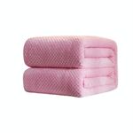 Coperta di flanella di ananas a rete tinta unita addensata Coperta di flanella in pile di corallo Aria condizionata Copridivano Lenzuola calde invernali Coperte di pelliccia sintetica di facile lavaggio, Dimensioni: 45x65cm (Rosa)