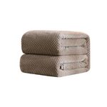 Coperta di flanella di ananas a rete tinta unita addensata Coperta di flanella in pile di corallo Aria condizionata Copridivano Lenzuola calde invernali Coperte di pelliccia sintetica facili da lavare, Dimensioni: 45x65cm (Kahki)