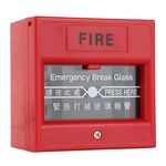 Pulsante di uscita per l'apertura della porta di allarme antincendio in vetro di emergenza