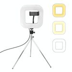 XWJ-D21C Luce quadrata a LED dimmerabile con supporto per telefono con luce di riempimento rossa a rete per treppiede