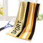Asciugamano fitness ispessimento in cotone a righe (giallo)