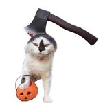2 pezzi Creativo Gatto cane Halloween Divertente Tidy Props Cappello con cappuccio con fascia, Taglia: S (Ascia)