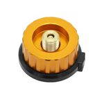 2 PZ Outdoor Campeggio Escursionismo Fornello Bruciatore Adattatore Tipo Diviso Connettore Convertitore Forno Cartuccia di Gas Auto-Spegnimento Adattatore Bombola Serbatoio (Oro)