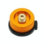 2 PZ Outdoor Campeggio Escursionismo Fornello Bruciatore Adattatore Tipo Diviso Connettore Convertitore Forno Cartuccia di Gas Auto-Off Adattatore Cilindro Serbatoio (Arancione)