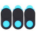 3 PCS Cover per fotocamera con calamita universale dal design ultrasottile per desktop, laptop, tablet, telefoni (nero)