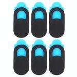 6 PCS Cover per fotocamera universale ultrasottile con design WebCam Cover per desktop, laptop, tablet, telefoni (nero)
