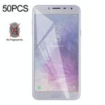50 PCS Pellicola in vetro temperato smerigliato non completamente opaco per Galaxy J4, senza confezione