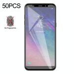 Pellicola in vetro temperato smerigliato non opaco da 50 pezzi per Galaxy A6 + (2018), nessun pacchetto di vendita al dettaglio