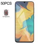 Pellicola in vetro temperato satinato non opaco da 50 pezzi per Galaxy A30 / A50 / M30 / A20, nessun pacchetto di vendita al dettaglio