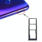 Per OPPO Realme 3 Pro / Realme X Lite Vassoio per schede SIM + Vassoio per schede SIM + Vassoio per schede Micro SD (blu)
