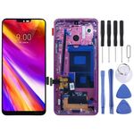 Schermo LCD originale per LG G7 ThinQ / G710 G710EM G710PM G710VMP Digitizer Assemblaggio completo con cornice (rosso)