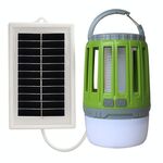 Solar Power Mosquito Killer Outdoor Hanging Camping Anti-insect Killer, Colore: verde + pannello solare