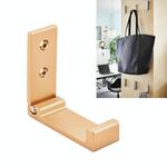Appendiabiti pieghevole Gancio per accappatoio Ganci decorativi da parete per bagno (Gancio dorato (Invia vite))