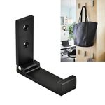 Appendiabiti pieghevole Gancio per accappatoio Ganci decorativi da parete per bagno (Gancio nero (inviare vite))