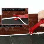 2 pezzi Mini utensili fatti a mano Raschietto per pavimenti Strumento per pala residua colla per superfici
