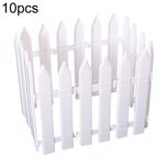 10 PCS Decorazione natalizia Punte in plastica bianca Recinzione Recinzione per albero di Natale