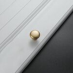 5 PCS 4203 Maniglia rotonda in lega di zinco solida con foro singolo in oro per porta del cassetto dell'armadio