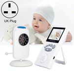 WLSES GB101 Monitor per neonati con telecamera di sorveglianza wireless da 2,4 pollici, spina UK