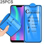 25 PCS 2.5D Full Glue Full Cover Ceramica Film per Huawei Honor 8C