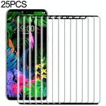25 PCS 9H Pellicola in vetro temperato 3D a schermo intero per LG G8 ThinQ (nero)