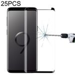 25 PCS per Galaxy S9 9H Durezza superficiale 3D Bordo curvo Anti-graffio Protezione schermo in vetro temperato HD non a schermo intero (nero)