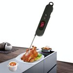 2 PCS Sonda Termometro Digitale Pieghevole per Carne Wireless Lettura Istantanea Cucina Cucinare Cibo Sonda Lunga in Acciaio Inox per Barbecue