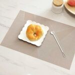 Tappetino per tazza da caffè semplice ecologico creativo da 6 pezzi, dimensioni: 30x45 cm (beige)