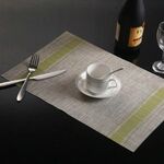 2 pezzi Tovagliette in PVC durevole Tovaglietta per tazza da caffè Tovagliette intrecciate, dimensioni: 30x45 cm (verde)