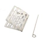 Accessori da picnic per barbecue portatili in rete per barbecue in acciaio inossidabile, dimensioni: S 15x10,3 cm
